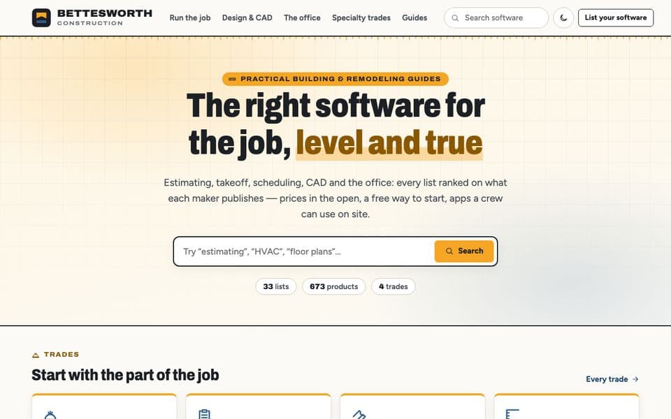 Bettesworth Construction home page