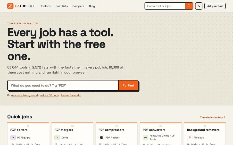EZToolset home page
