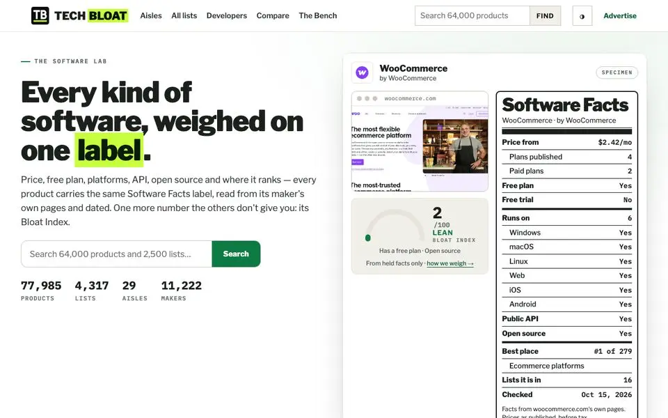 TechBloat home page